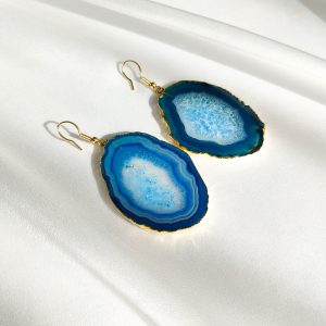 Cercei Geyser - Agat albastru