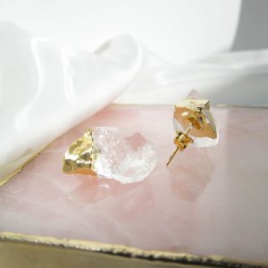 Cercei Gold Ice - Cristal Cuart